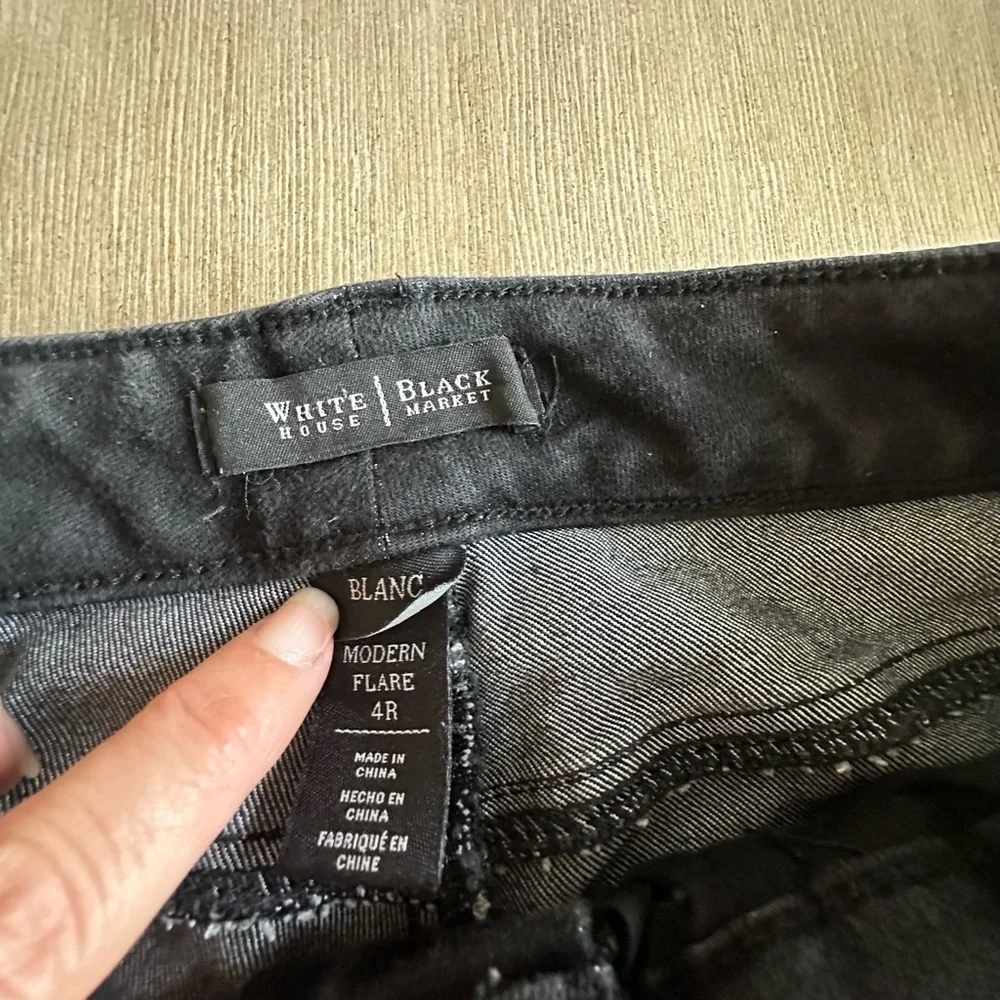 White House Black Market Flare Black Jeans